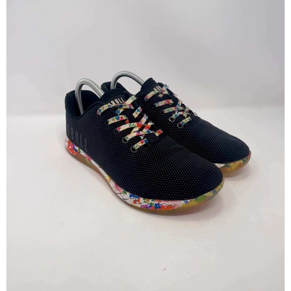 Nobull Outwork Training Shoes Black Floral SuperFabric Womens 9.5 Mens 8 Train